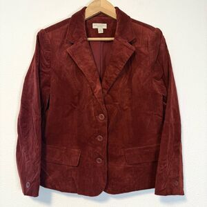 Appleseeds Rust Corduroy Blazer Jacket Size 14P